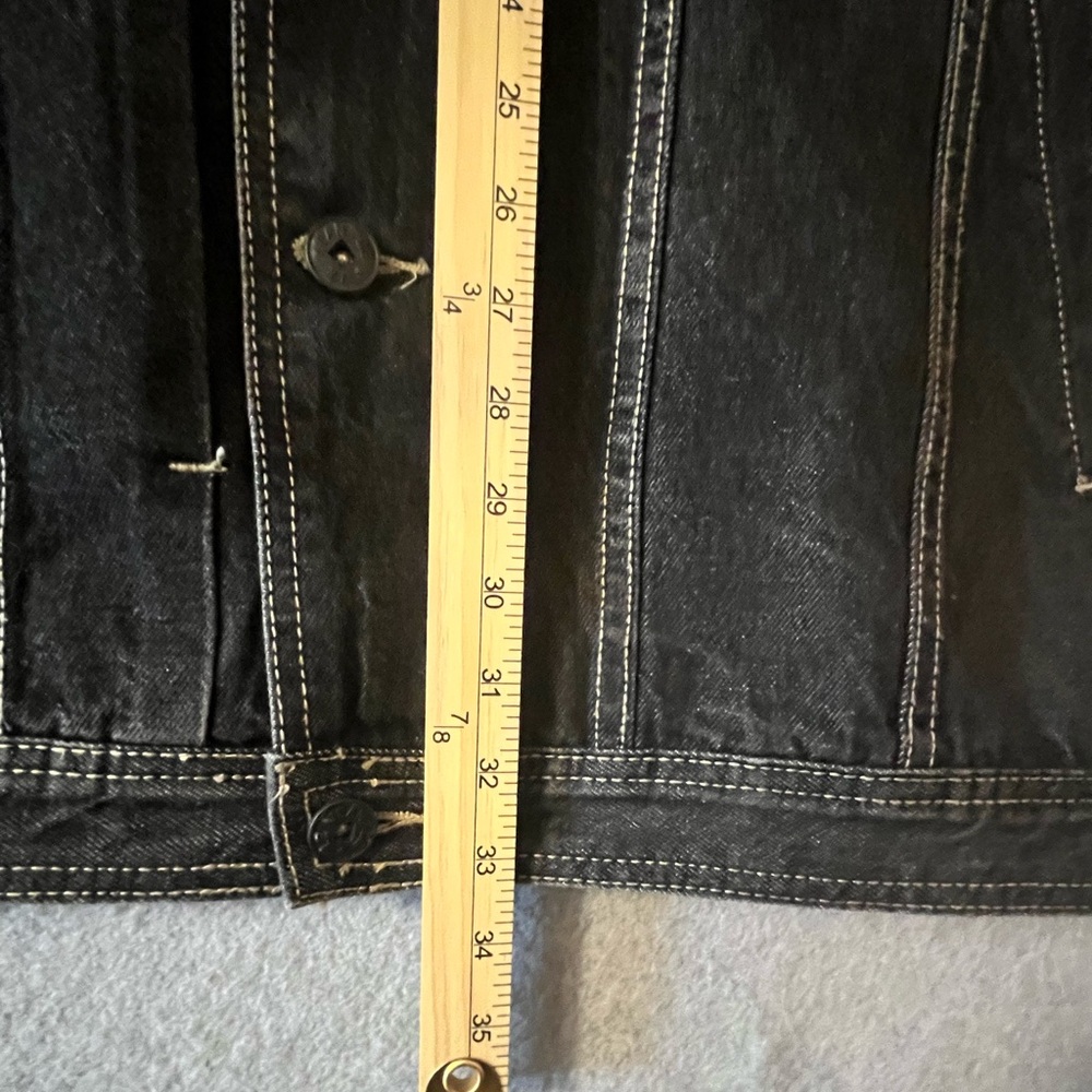 Marithe Francois Girbaud Denim Jean Trucker Jacket Coat Men’s 3XL Black Cotton - Picture 15 of 15
